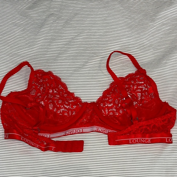 Lounge Red Lace Bra - Picture 5 of 9